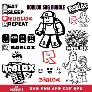 Roblox Svg Png Bundle, Robot Svg, Gaming Svg Files For Cricut, Roblox Png, Roblox Boy Svg, Birthday Svg, Instant Download, Silhouette