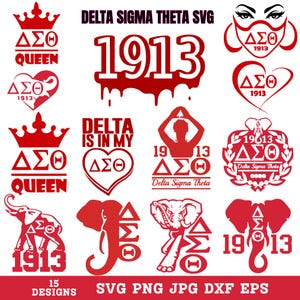 Delta Sigma Theta Svg Bundle, 1913 Hand Sign Cut Files, Delta Sigma Theta Sign, Delta Sigma Theta Png, Cricut, Instant Download, Silhouette