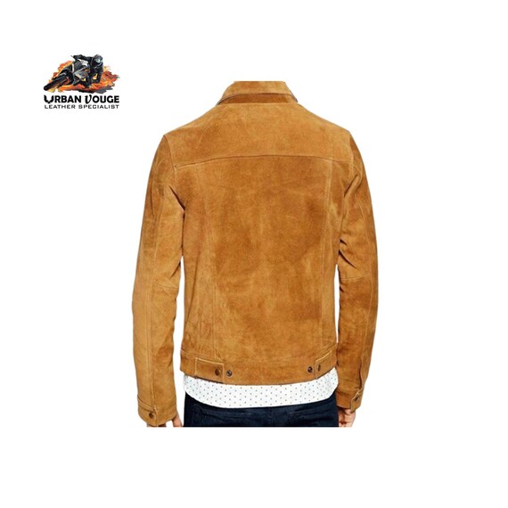 Brown Cowboy Style Western Jacket for Men Cowboy Suede Leather