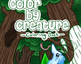 Fantasy Creatures Coloring Book: Color By Number for Kids & Teens