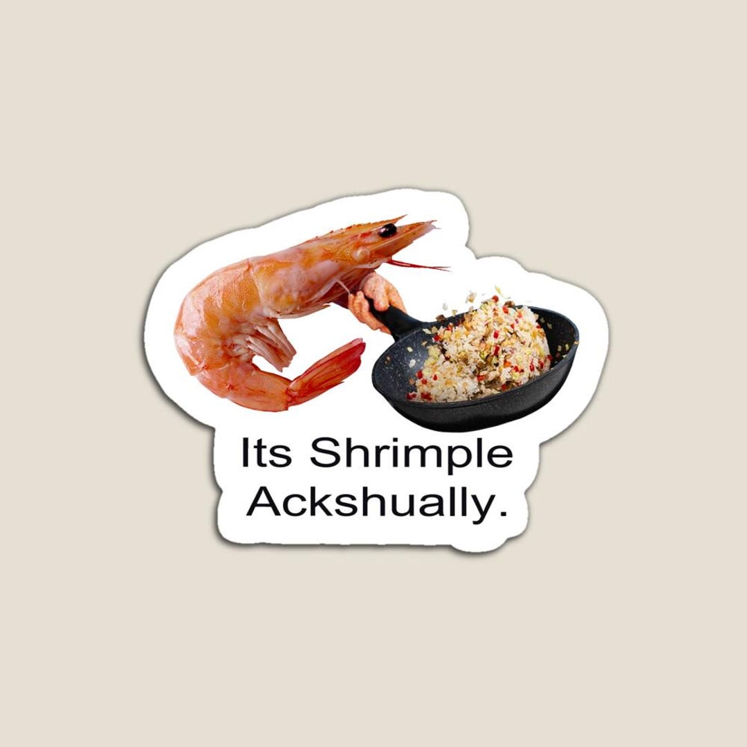 It's Shrimple Ackshually Magnet - Etsy