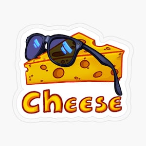 Cheese with The Shades Stickers