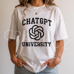 universiteits-T-shirt van chatgpt. grappig universiteitsshirt. Uniseks cadeau-idee voor studenten. grappig chatgpt-universiteits-T-shirt.