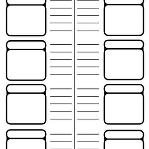 Puede incluir: Hoja de trabajo imprimible en blanco y negro con el texto "Texture and pattern practice". La hoja de trabajo tiene cuatro casillas en blanco a cada lado de una línea vertical. Cada casilla tiene un borde negro grueso y una línea negra fina en la parte superior. Hay 12 líneas horizontales a cada lado de la línea vertical.