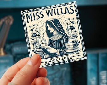 Pegatina del Club de Lectura de Miss Willas: Pegatina de Sangre y Ceniza, Pegatina de Poppy y Casteel, Merchandising de libros románticos