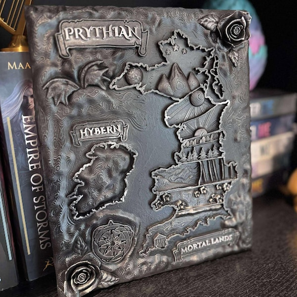 ACOTAR World Map- 3D Prythian Map, The Night Court, Fantasy Book Map, A Court of Thorns and Roses Book Decor
