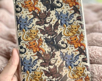 Vierde vleugel Dragon Cats KINDLE INSERT - Kindle-hoesje invoegen, romantiek leesgrage kunst voor ereaders, Kindles, Kobo, iPad