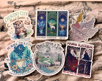 Throne of Glass/ACOTAR/Crescent City Bookish Sticker Pack- SJM Romantasy Book Stickers, Cute Bookish Kindle Sticker