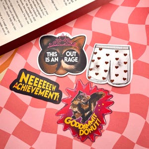 Dungeon Crawler Carl Sticker Pack- Princess Donut Book Stickers, LitRPG Sticker, New Achievement Bookish Kindle Sticker