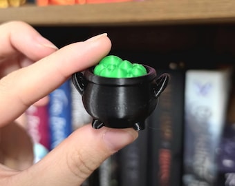 CLICKER literario de caldero - Juguete antiestrés literario, decoración literaria de Halloween, decoración espeluznante literaria, decoración de brujas