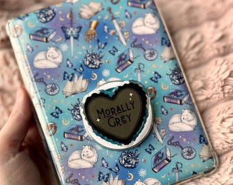 Moralmente Gris - Soporte para Kindle de Romance Oscuro, Accesorio para Kindle para Amantes de los Villanos, Regalo Lindo para los Libros, Regalo para los Aficionados a la Pornografía