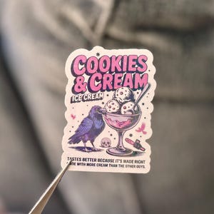 Pegatina de helado de carnicero y mirlo: pegatina de libros, pegatinas de libros de suspense, pegatina linda de libros para Kindle. imagen 2