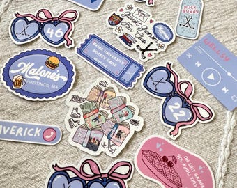 Off Campus Sticker Pack- Bookish Stickers, Hockey Romance Book Stickers, Cute Bookish Kindle Sticker, Briar U Sitckers