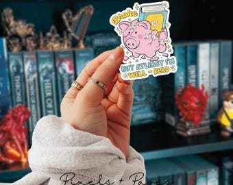 Broke but atleast I'm Well Read STICKER- Cute Funny Bookish Stickers, Book Stickers, Cute Bookish Kindle Sticker
