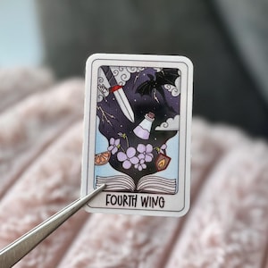 Vierter Flügel Tarot Buchaufkleber - Violet Xaden Bücheraufkleber, Romantasy Buchaufkleber, Flügelführer Kindle Aufkleber, Basgaith Aufkleber