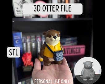 Messenger Otter 3D STL Digital File- bookish 3D files, 3D printer files, bookish 3D, romantasy STL