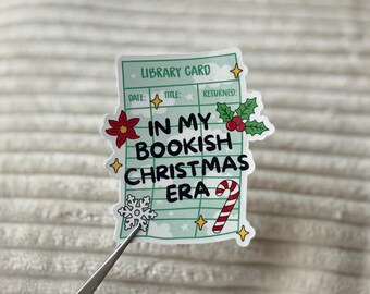 Christmas Bookish Era Sticker- Cozy Vibes Book sticker, Romance Bookish Sticker, Holiday Book Merch, Cozy Winter Romance Book Gift