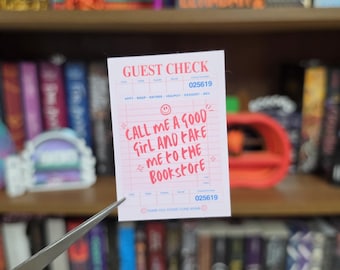 Llámame una buena chica. Pegatina de control de invitados: pegatina romántica para amantes de los libros, pegatinas románticas para libros, pegatina linda para Kindle con temática literaria.
