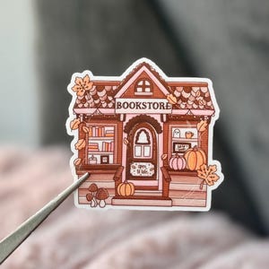 Fall Bookstore Bookish Sticker- Cozy Vibes Book sticker, Romance Bookish Sticker, Spicy Book Merch, Cozy Romance Book Gift image 1