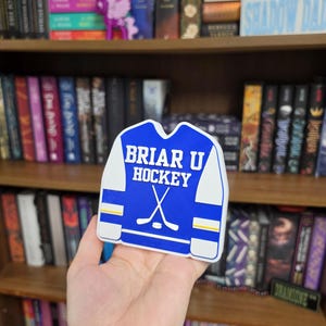 Briar U Jersery Sign- Hockey Romance bookish Decor, Off Campus Bookish Sign, Book Lover Gift, Reading Nook Decor, Ice Skating Decor