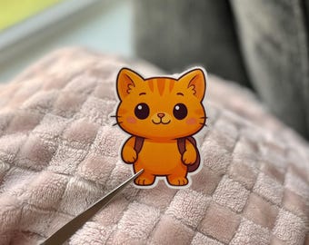 Broccoli the Quest Squad Cat Sticker - Fourth Wing sticker, Onyx Storm Bookish Sticker, Romantasy Book Merch