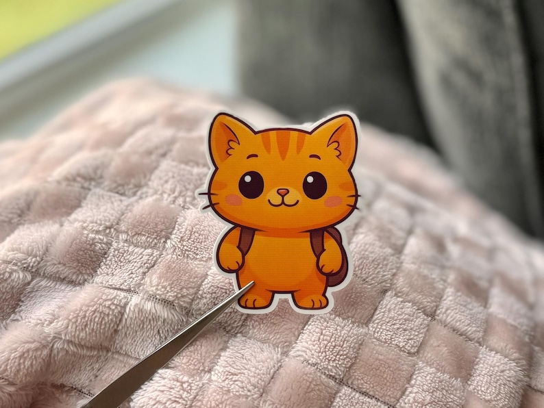 Broccoli the Quest Squad Cat Sticker - Fourth Wing sticker, Onyx Storm Bookish Sticker, Romantasy Book Merch image 1