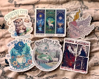 SJM Sticker Pack- Bookish Stickers, Romantasy Book Stickers, Cute Bookish Kindle Sticker