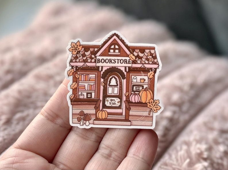 Fall Bookstore Bookish Sticker- Cozy Vibes Book sticker, Romance Bookish Sticker, Spicy Book Merch, Cozy Romance Book Gift image 2