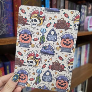 Halloween Tattoo Style  kindle INSERT - Fall Kindle Case Insert, Girly Halloween Bookish Art for Ereaders, Kindles, Kobo, Ipad