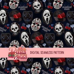 Masked Men Stained Glass Seamless Pattern- Ghost, Legacy of Gods, Michael Seamless Digital Download, Dark Romance Book Design