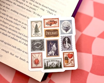 Twilight Stamps Bookish Sticker- Edward Bookish Sticker, Romantasy Book Stickers, Vampire Kindle Sticker, hoa hoa hoa sticker, forks sticker