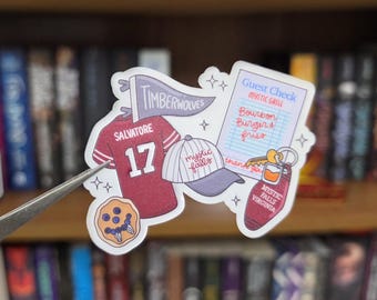 Vampire Diaries Mystic Falls Sticker- Salvatore Brothers Bookish Sticker, Romantasy Book Stickers, Vampire Kindle Sticker