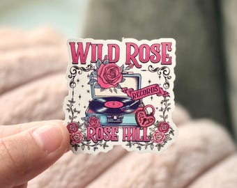Wild Rose Records Sticker- Wild Love Bookish Sticker, Romance Book Stickers, Cute Bookish Kindle Sticker, Elsie Silver Sticker
