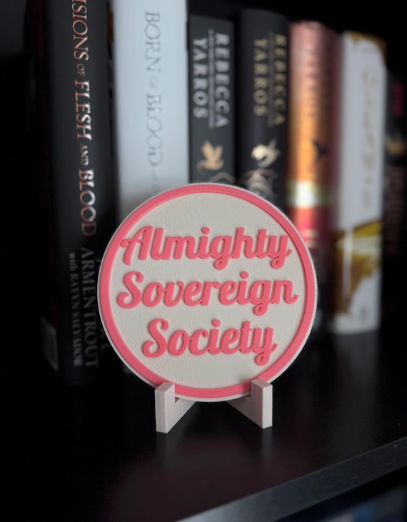 Almighty Sovereign Society- Zodiac Academy Bookshelf Decor, Book Plaque, Book Lover Gift, Reading Nook Decor, Dragon Sign