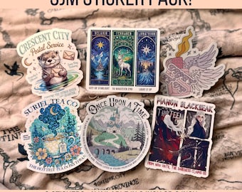 Throne of Glass/ACOTAR/Crescent City Bookish Sticker Pack- SJM Romantasy Book Stickers, Cute Bookish Kindle Sticker