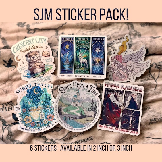 Throne of Glass/ACOTAR/Crescent City Bookish Sticker Pack- SJM Romantasy Book Stickers, Cute Bookish Kindle Sticker