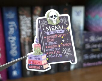 Pegatina de menú de hombres enmascarados - Pegatina de libro erótico, pegatina de libros picantes, merchandising de libros picantes, regalo de libro de romance oscuro