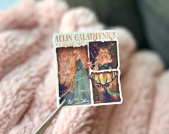 Throne of Glass Sticker- Aelin Bookish Sticker, SJM Romantasy Book Stickers, Cute Bookish Kindle Sticker, ACOTAR Sticker