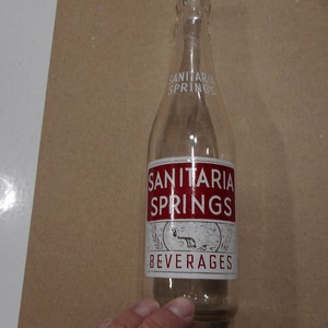 Sanitaria Springs pop bottle,  vintage soda bottle, vintage pop bottle, old pop bottle, vintage soda bottle, vintage bottle, vintage bottles