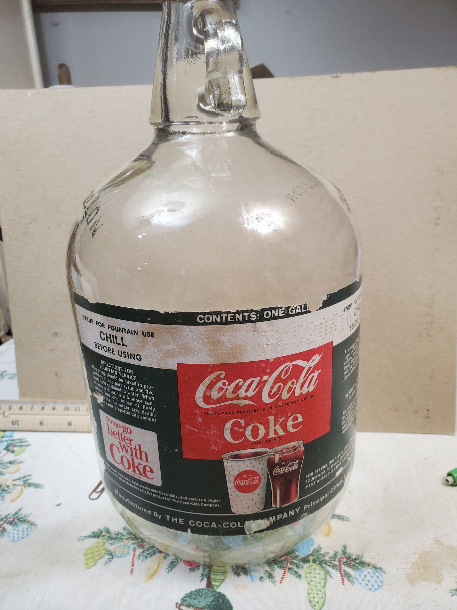 Vintage Coke Syrup Bottle Coca Cola Soda Fountain Bottle Etsy