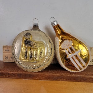 Vintage Christmas ornaments,  old glass Christmas ornaments, hand blown ornament, vintage holiday, vintage ornaments FREE SHIPPING