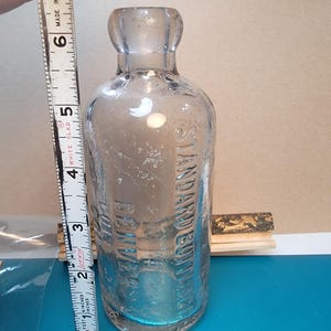 Antique Hutchinson bottle, antique bottle, blob bottle, Standard Bottling, Denver Colorado bottle, vintage blob top bottle, Free shipping