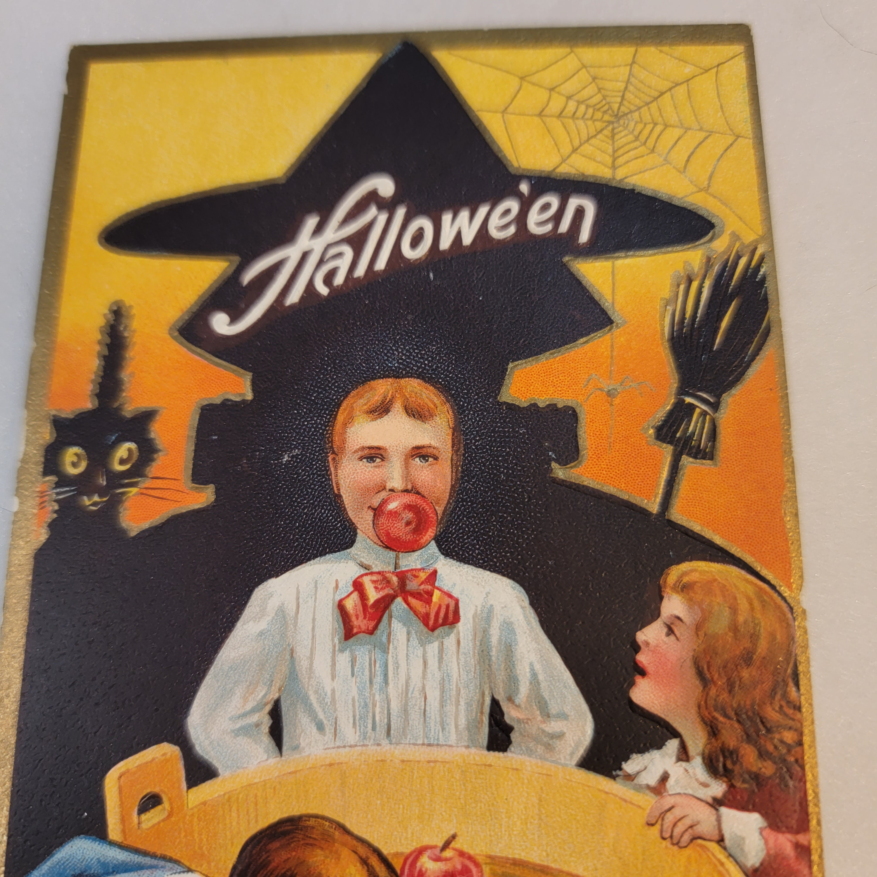 Vintage Halloween Postcards, Black Cat Halloween Card, Witch Halloween ...