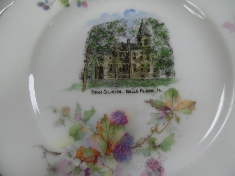 Belle Plaine Iowa Plate Iowa Souvenir Belle Plaines High Etsy