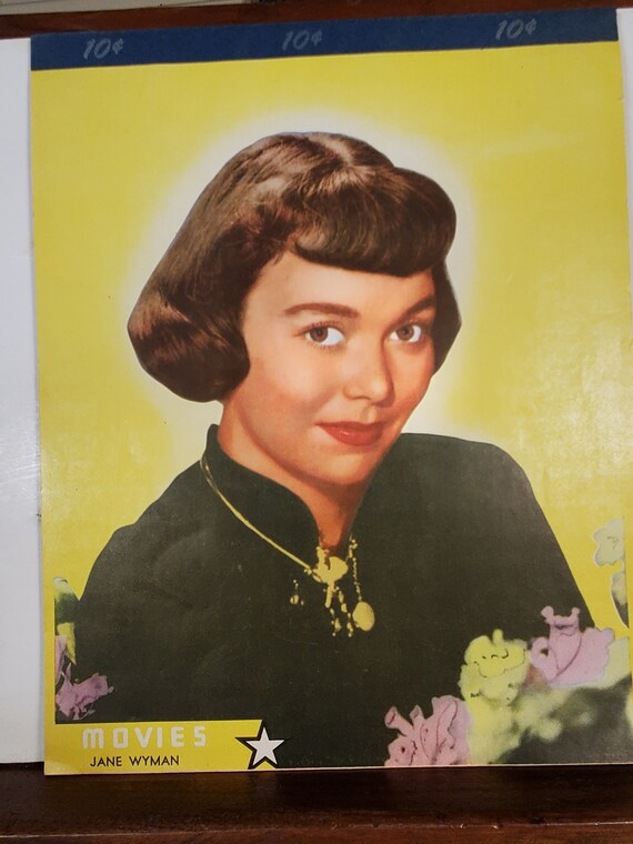 Jane Wyman School Paper, Vintage School Paper, Teen Star Jane Wyman School Paper, Vintage School Paper, Teen Star