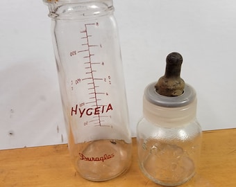 Vintage Glass Baby Bottles, Evenflo Glass Bottle, Vintage Baby
