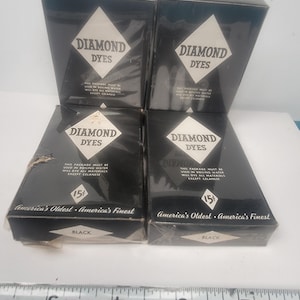 Vintage dye color mixtures, vintage clothing dye, , wool dye, vintage clothing colors, dye colors, 6  Diamond Dye packets, Free Shipping