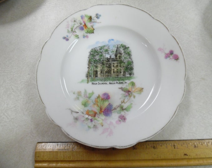 Belle Plaine Iowa Plate Iowa Souvenir Belle Plaines High Etsy