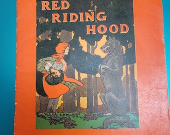 Red Riding Hood, M A Donohoe book, Mother Goose Rhymes,  children's book, children's reader, antique nursery rhyme book, Free Shipping