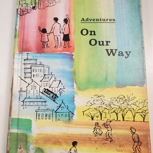On Our Way reading book,  vintage textbook, vintage school book, old school book, old text, reading book, math book,   FREE SHIPPING